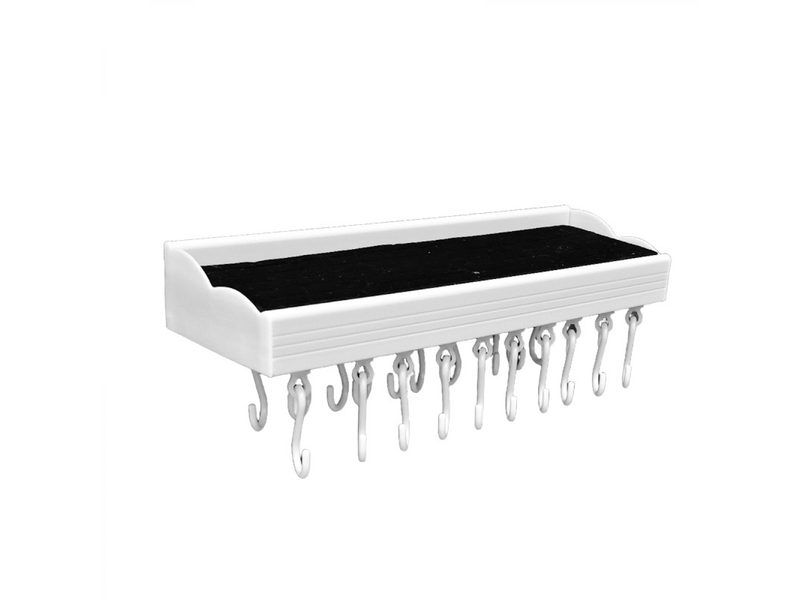 Organiseur de bijoux mural avec plateau porte-bague en velours, organiseur de bijoux à suspendre avec 20 crochets en s réglables, rangement - Conforama A