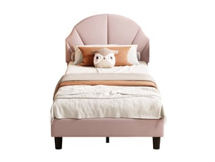 Lit simple 90x200 cm    coloris rose