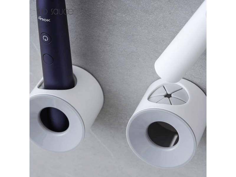 Lot de 2 supports muraux pour brosse à dents électrique pour salle de bain - Conforama E