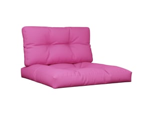 Lot de 2 coussins de palette, coussins de canapé rose tissu cf59598