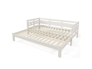 Lit gigogne 90x190 cm SOGEU coloris blanc