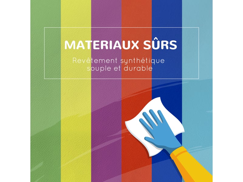  Parcours de motricité bébé 11pcs, module motricité bébé en mousse avec housse en polyuréthane et remplissage en epe, multicolore  - Conforama W