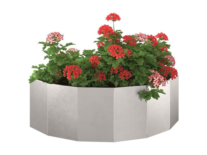  Jardinière - bac à fleurs argent 120 x 60 x 35 cm acier inoxydable  - Conforama C