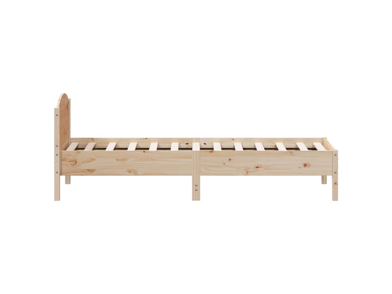  Lit simple- lit adulte -  cadre de lit sans matelas 100x200 cm bois massif de pin  - Conforama D