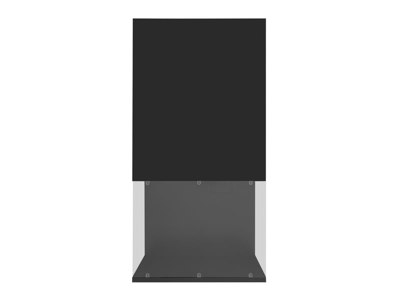 Table basse avec tiroir, plateau en verre et led pour salon 100×50×32 cm en panneaux de particules noir  - Conforama D