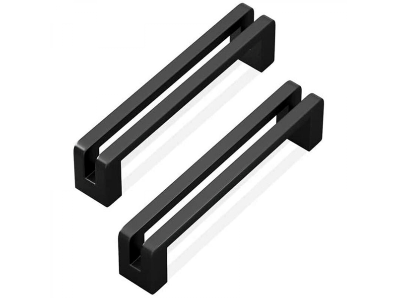  10 poignées pour meubles en alliage de zinc, distance entre axes de 160 mm, style moderne, avec vis.  - Conforama E