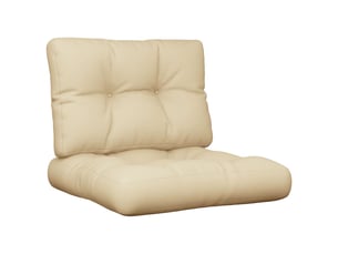 Lot de 2 coussins de palette, coussins de canapé beige tissu cf59490