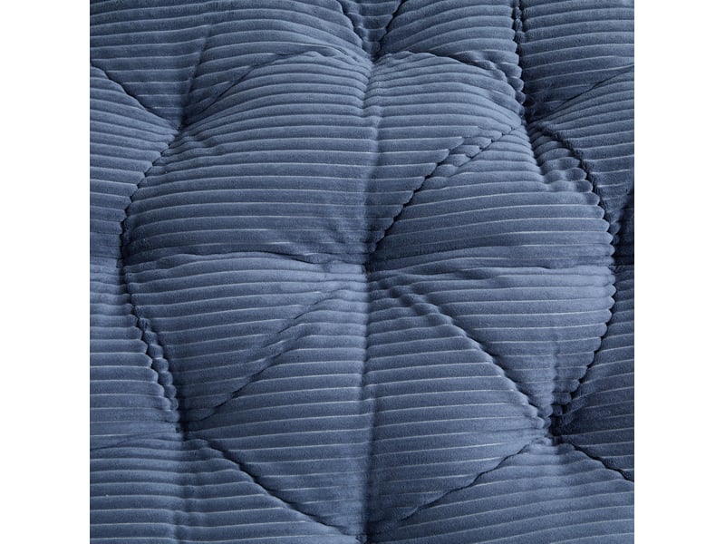  Chaise papasan pivotante 92x67 cm structure métal bleu marine  - Conforama D