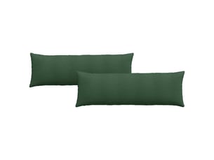 Lot de 2 coussins de canapé, coussins décoratifs vert foncé 120 x 40 cm cf59177