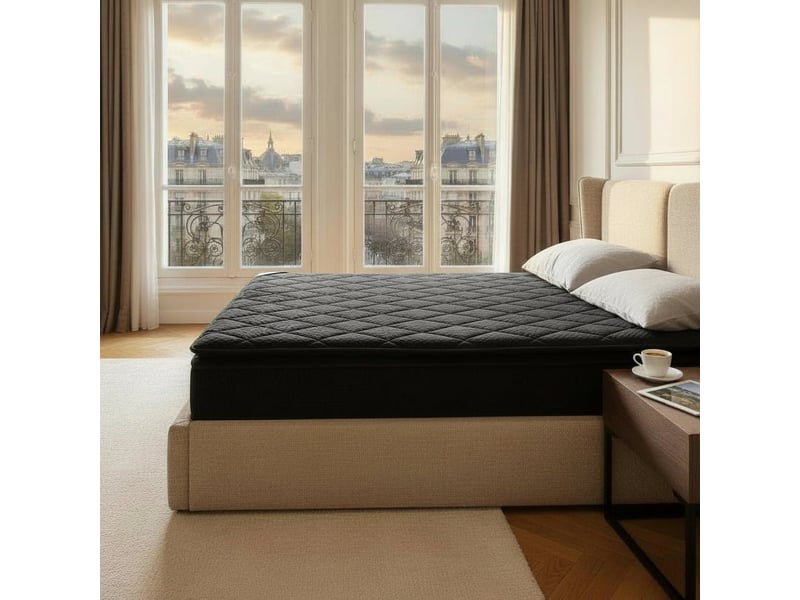  Matelas mémoire de forme et ressorts ensachés 140x190 cm épaisseur 33  - Conforama D