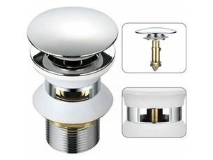 Universel bonde lavabo avec trop-plein pop-up automatique push open click clack pour salle de bain 1-14 en laiton chromé