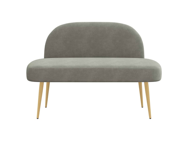  Banc rembourré, banc de lit avec dossier gris clair 110x60x76 cm shl73025  - Conforama C