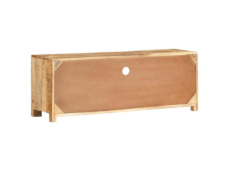  Meuble tv - banc tv - meuble de rangement 110x30x40 cm bois de manguier brut  - Conforama D
