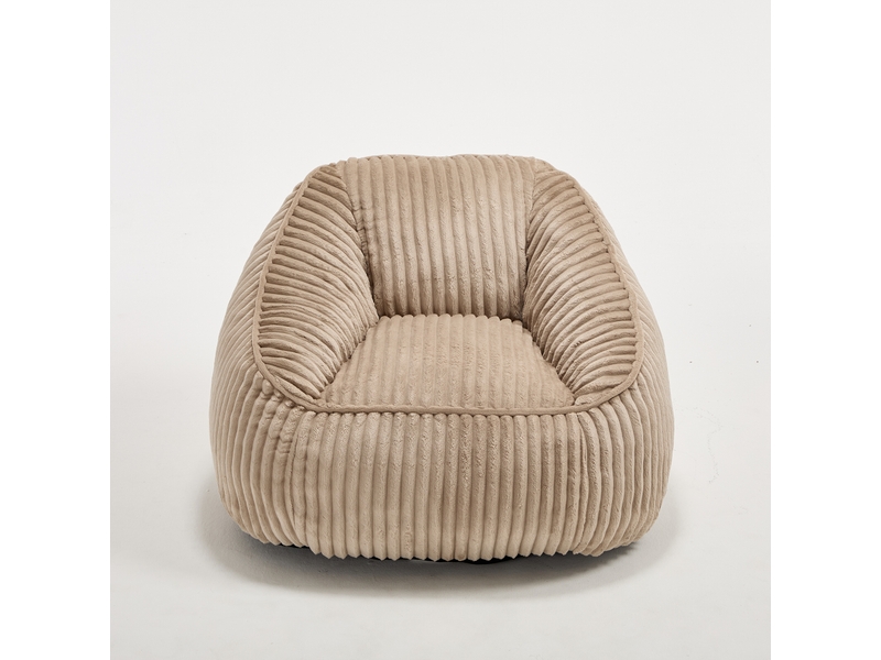 Pouf fauteuil en velours côtelé avec mousse à mémoire de forme, doux et confortable - Conforama A