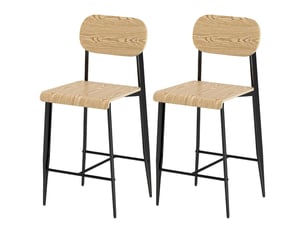 tabouret de bar <strong>STILVORA</strong> - naturel hauteur d'assise 66 cm vendu Par paire
