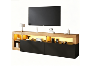 Meuble tv coloris noir 184 cm