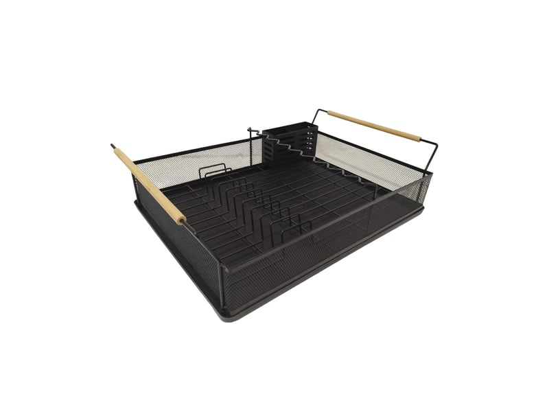 Egouttoir vaisselle en métal noir 53,5 x 38 x 15 cm 50878 - Conforama A