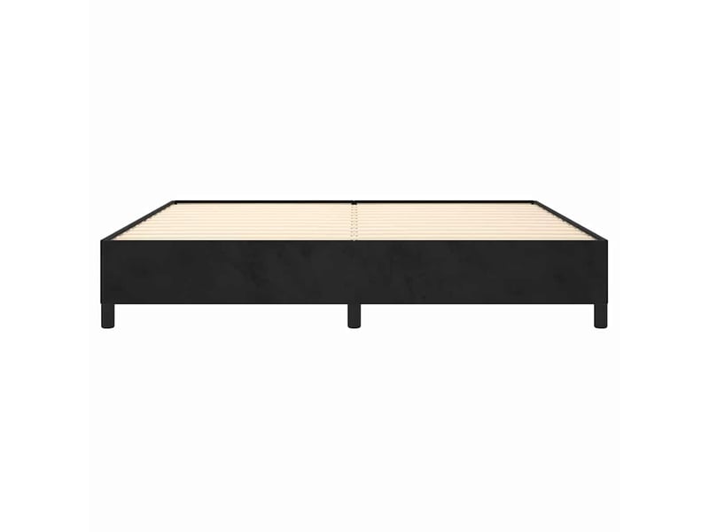  Lit double- lit adulte -  cadre de lit sans matelas noir 200x200 cm velours  - Conforama D