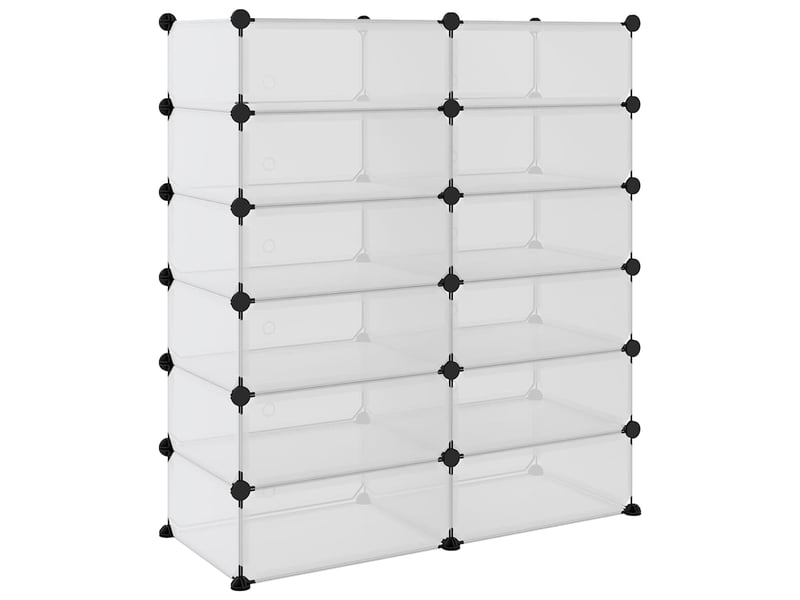  Meuble à chaussures, étagère à chaussures transparent 94,5x36,5x106 cm pp  - Conforama E