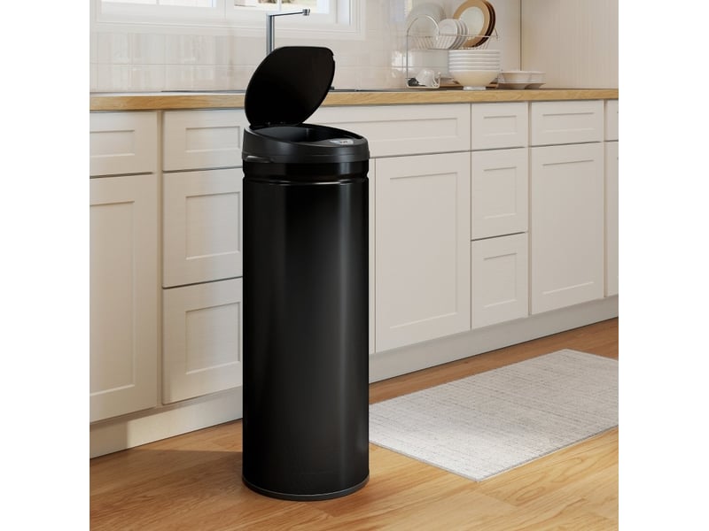  Poubelle à capteur 50 l 30,5 x 30,5 x 85 cm noire cuisine  - Conforama D