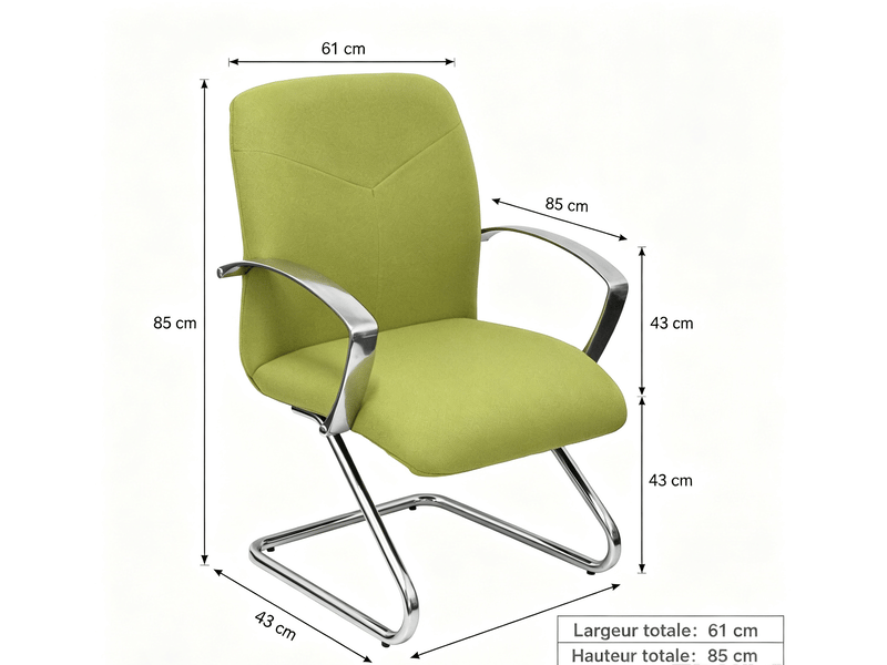  Fauteuil de réception caudete piqueras y crespo olive 61 x 85 cm vert olive - tissu avec accoudoirs fixes S5704253 - Conforama B