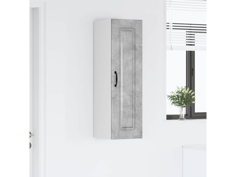  Meuble mural de cuisine | armoire de cuisine gris béton 30x31x100cm  - Conforama D