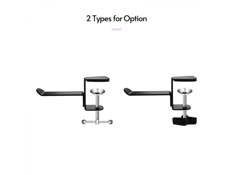  Support de casque audio en alliage d'aluminium noir avec rangement de bureau et pendentif hh-006  - Conforama E