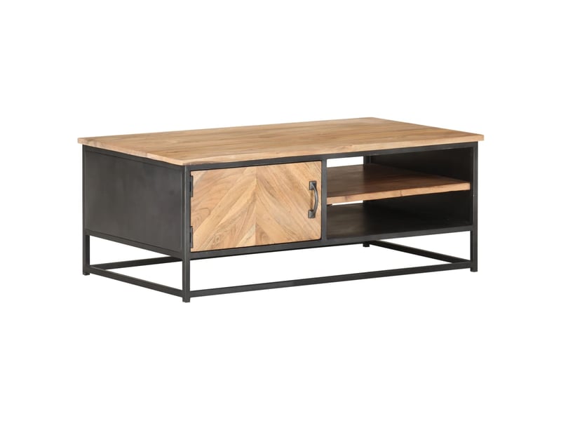  Table basse | table d'appoint salon 90x50x35 cm bois d'acacia massif  - Conforama A