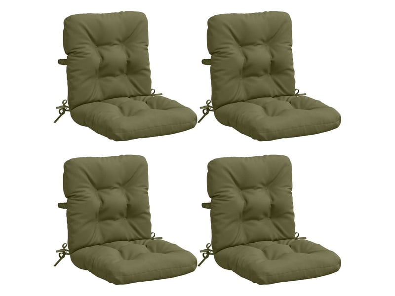  Lot de 4 coussins de chaise à dossier haut vianen cf59352  - Conforama A