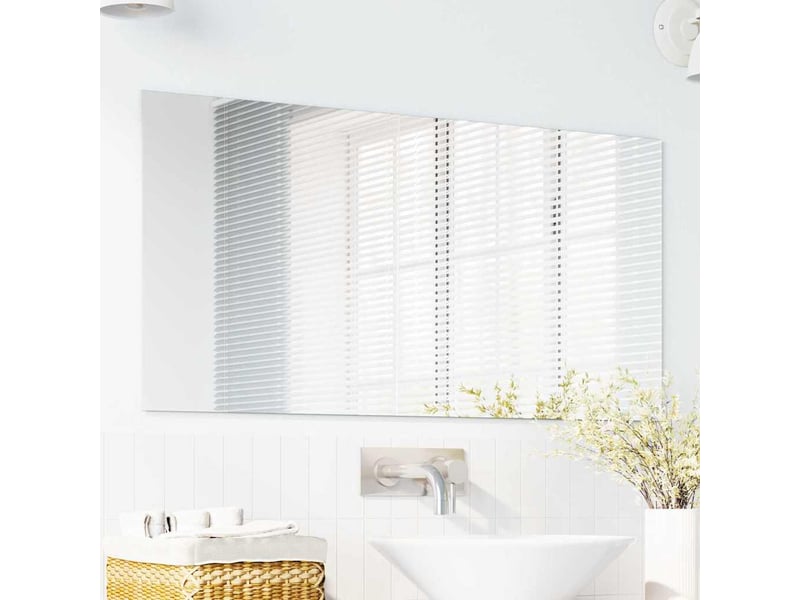  Miroir mural rectangulaire 50 x 100 cm verre trempé cf62866  - Conforama C