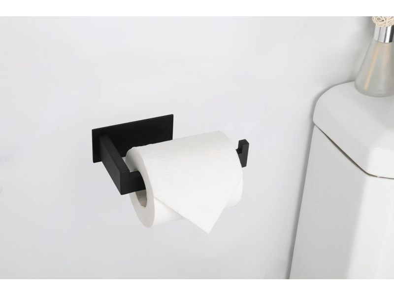  Porte-papier toilette auto-adhésif, porte-papier toilette en acier inoxydable, sans perçage (1 pièce, noir)  - Conforama D