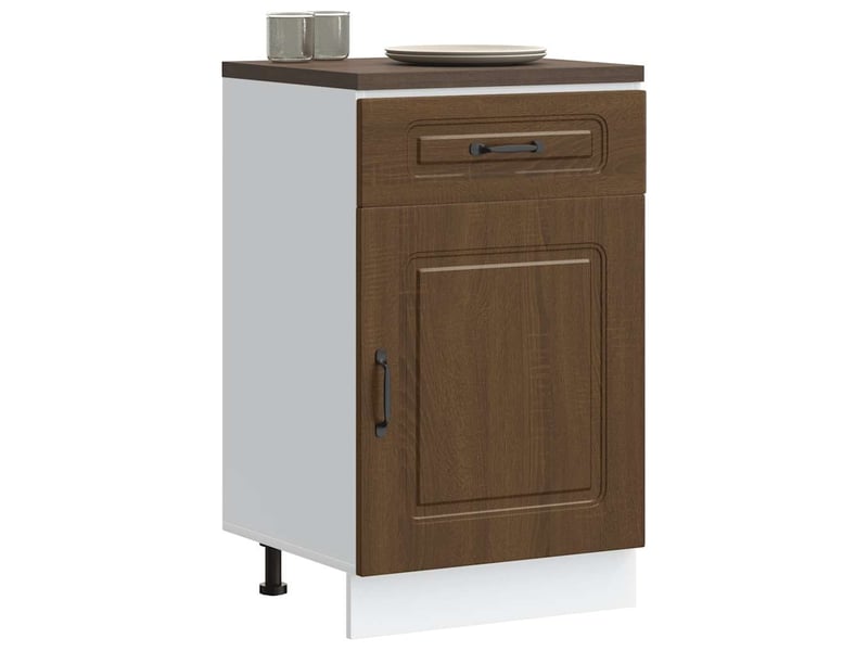  Meuble de rangement, armoire de cuisine kalmar chêne marron bois d'ingénierie shl3149  - Conforama B