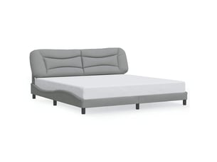 Lit 2 places 200x200 cm    coloris gris