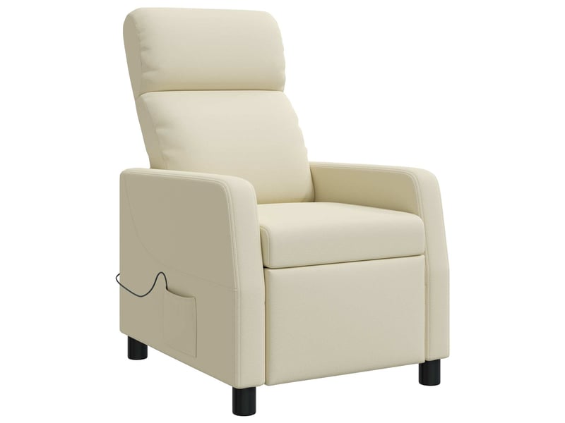  Vidaxl fauteuil de massage inclinable crème simili cuir  - Conforama E