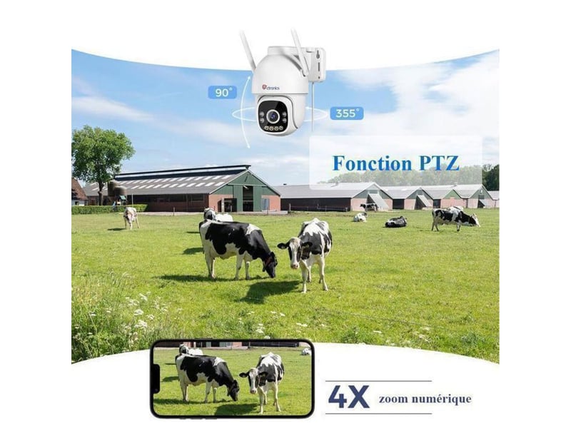 Caméra surveillance extérieure 4g lte 2.5k ptz détection humaine ip66 149519_AAAKD78214_6_DROPFR - Conforama C