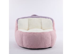 Fauteuil poire géant pour salon, canapé pouf en fausse fourrure multicolore, rempli de mousse, siège lounge sans montage
