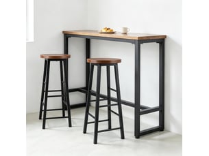 Banc 2 place(s) coloris marron <strong>MIVRAY </strong> <strong></strong> - 30 cm
