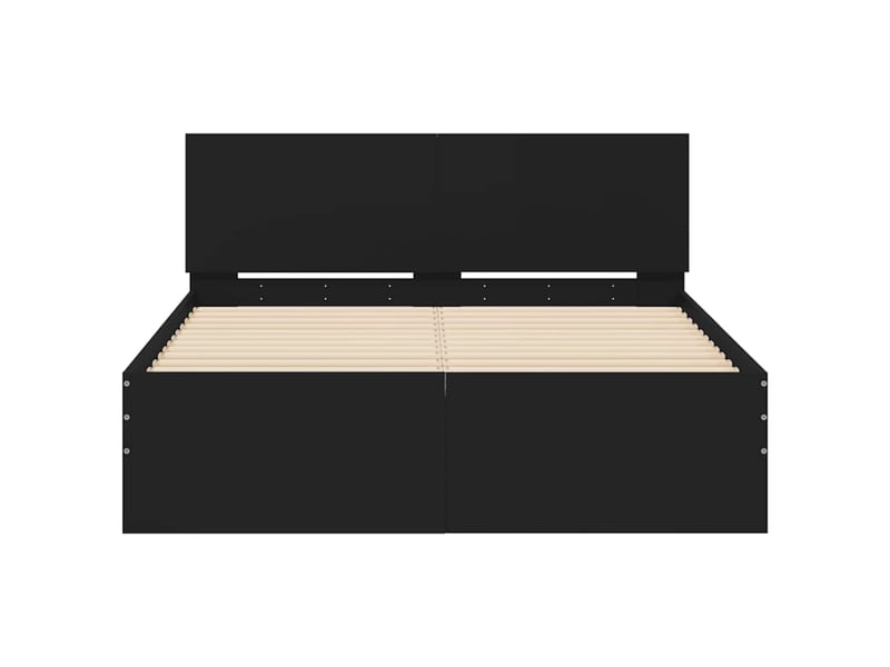  Lit double- lit adulte -  cadre de lit sans matelas noir 120x190 cm  - Conforama D
