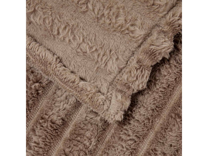 Plaid canapé camel 270x240 cm 1.85 kg polaire - Conforama E