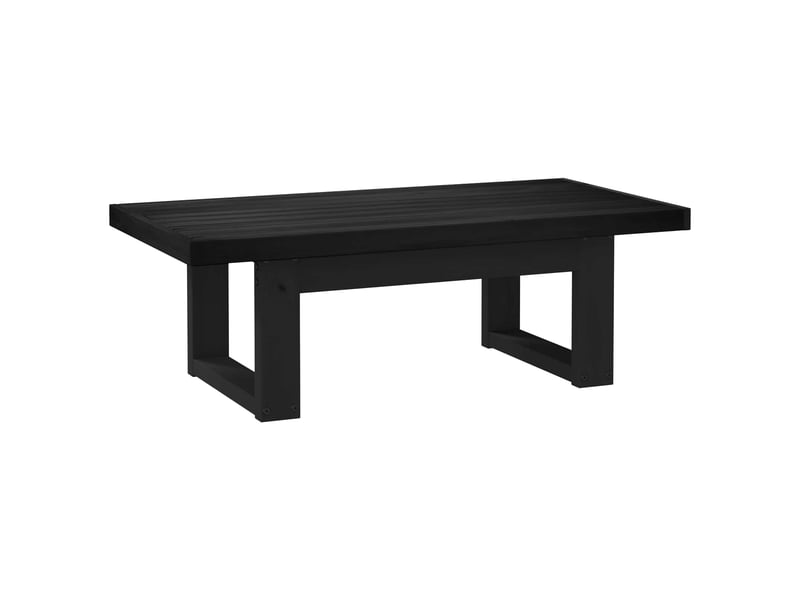  Table basse - table de salon - table à thé noain noir 119 x 60 x 40 cm bois de pin massif  - Conforama E