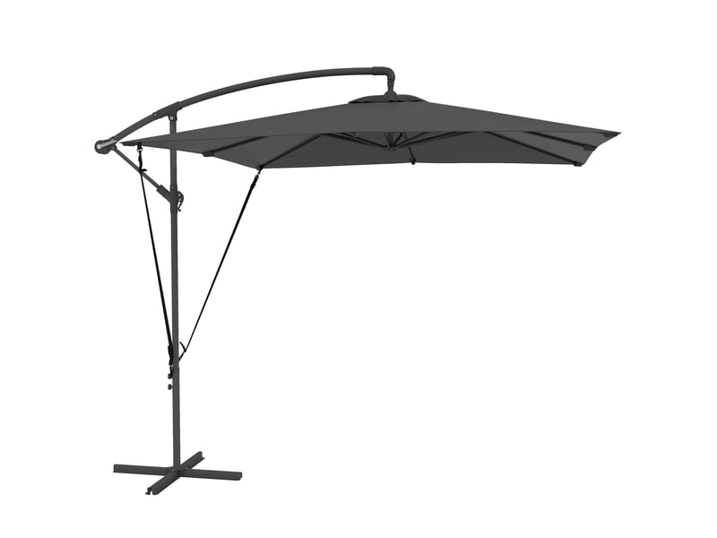  Parasol déporté, parasol de jardin extérieur gris foncé 247x247x256cm  - Conforama B