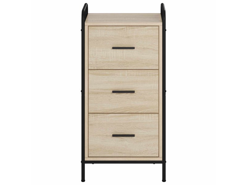 Buffet salon, buffet de rangement chêne sonoma 97x33x81 cm bois d'ingénierie shl16959 - Conforama D
