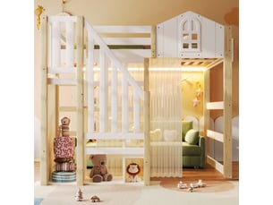 Lit mezzanine 140x200 cm <strong></strong> <strong></strong> coloris bicolore