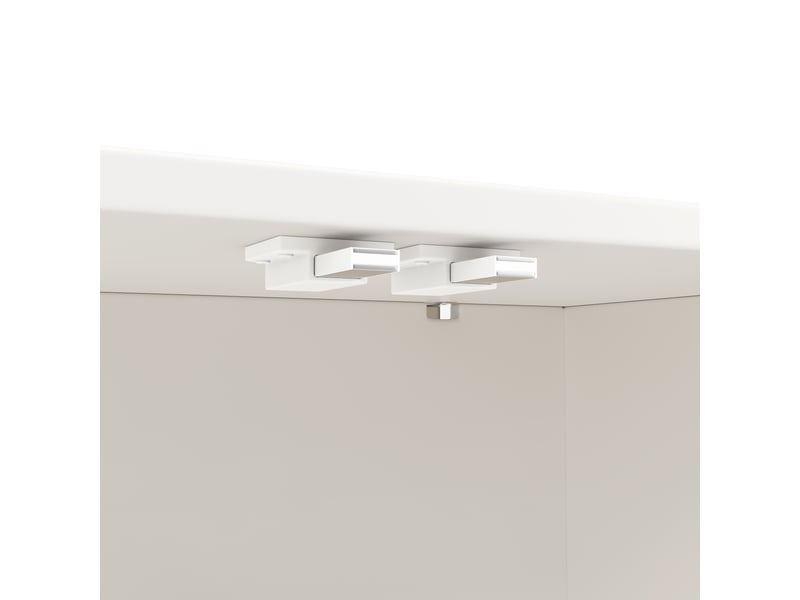  Buffet avec étagère réglable et fermeture par pression pour salon en mdf 120×35×71 cm blanc  - Conforama D