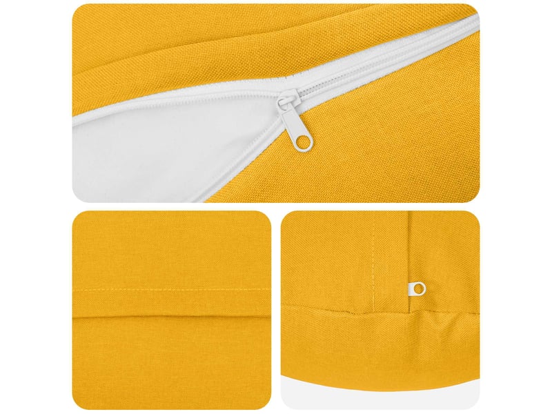  Lot de 2 coussins avec oreiller, coussins décoratifs heerlen jaune clair tissu cf50253  - Conforama D