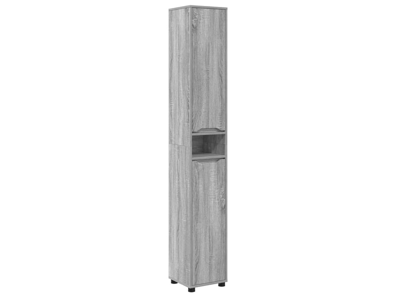 Cabinet de salle de bain, meuble de rangement gris sonoma 30.5x30x195 cm  - Conforama A