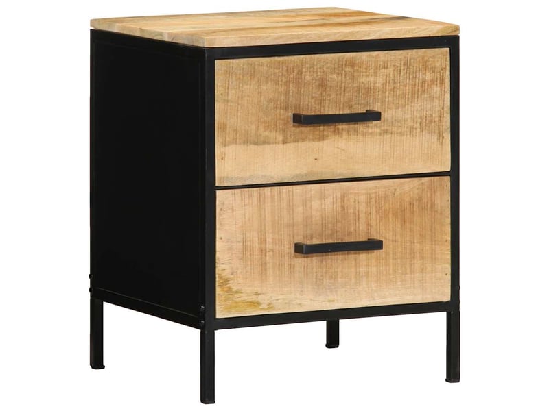  Table de chevet 2 pièces marron et noir 40 x 35 x 50 cm  - Conforama C