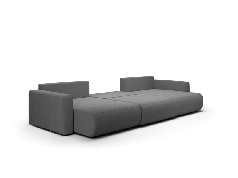 Canapé d'angle convertible 5 places welly u gris - Conforama C
