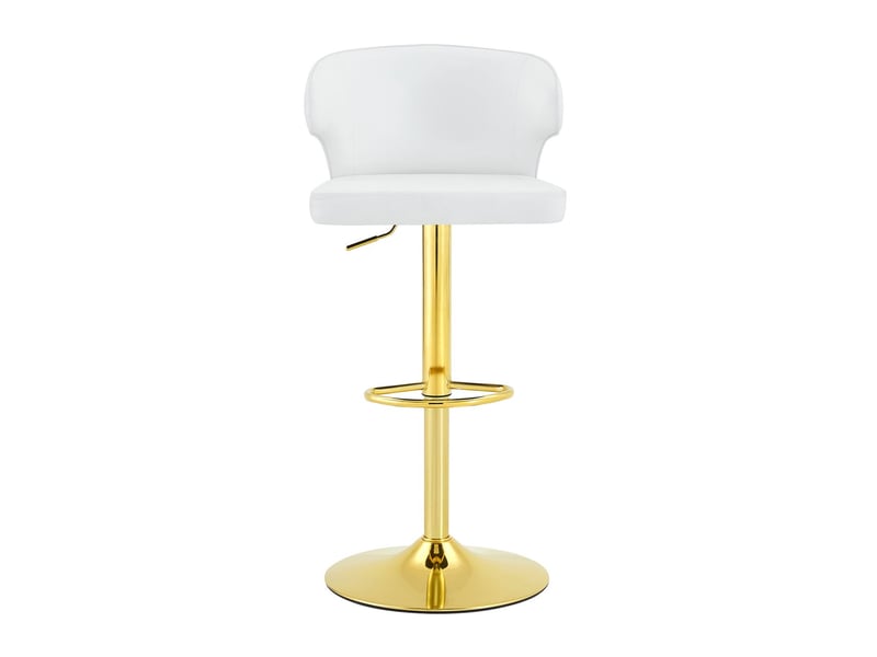 Lot de chaises 2 chaises dossier réglable en hauteur pivotant à 360° grand socle repose-pieds style moderne - Conforama A