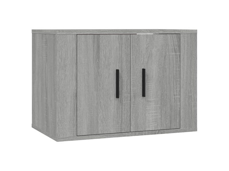  Lot de 3 meuble tv mural, meuble tv suspendu sonoma gris 57x34,5x40 cm  - Conforama D